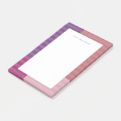 Roze paarse strepen, kleurrijk lijst op maat post-it® notes (Schuin)
