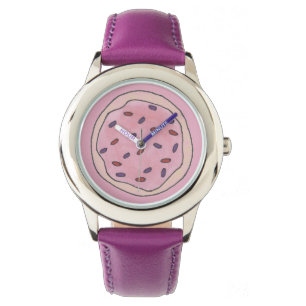 Roze Paarse suikerkoekjes Koekjes Sprinkles Bekijk Horloge