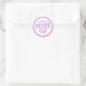 Roze Paarse Sweet 16 Envelope Seal Sticker w Hart (Tas)
