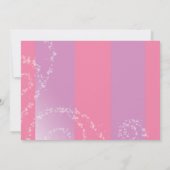 Roze & Paarse Taart Poppen Verjaardagsfeest Uitnod Kaart (Achterkant)
