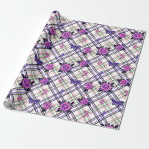 Roze Paarse Tattoos Rozen Vlinders Plaid