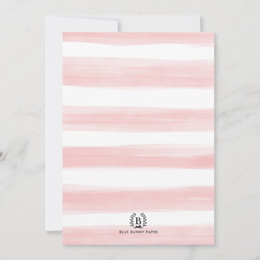 Roze Paarse Teddy Bear Balloons Girl Baby shower Kaart (Achterkant)