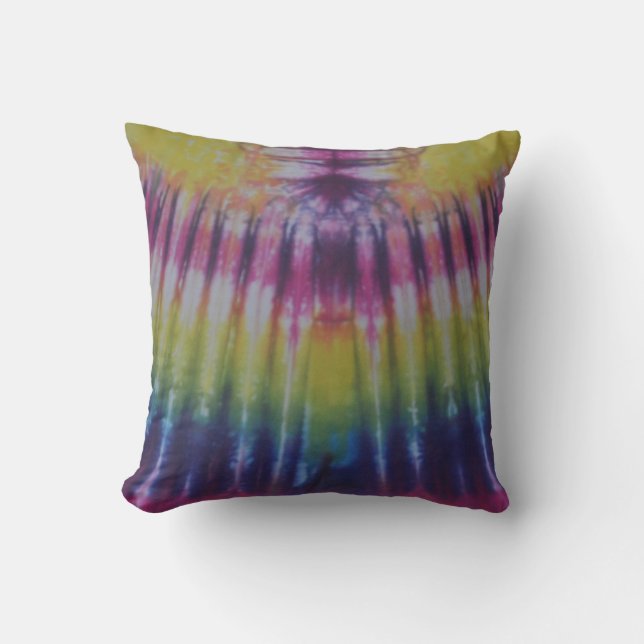 Roze Paarse Tie Dye American MoJo Kussen (Voorkant)
