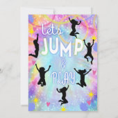 Roze Paarse Tie Dye Retro Jump and Play Verjaardag Kaart (Achterkant)