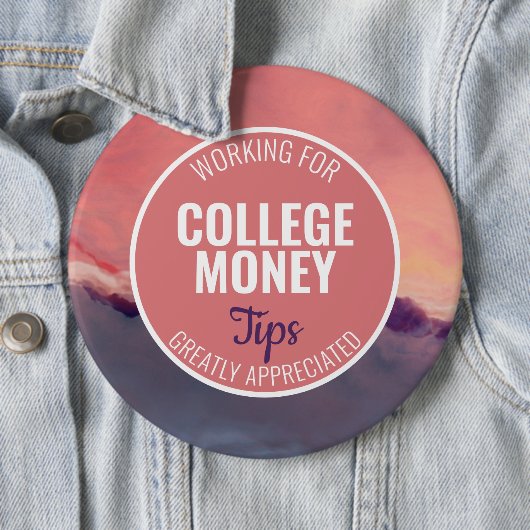 Roze & Paarse | Tips gewaardeerd | Studiegeld Ronde Button 6,0 Cm (In situ)