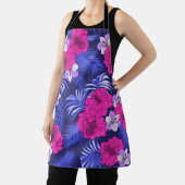 Roze & Paarse Tropical - Een fel hibiscus ontwerp Schort (Insitu)