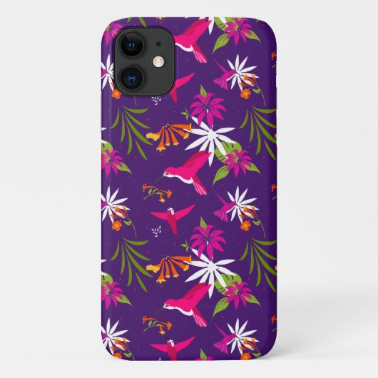Roze Paarse Tropische Hummingbird gevild Case-Mate iPhone Case (Achterkant)