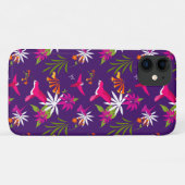 Roze Paarse Tropische Hummingbird gevild Case-Mate iPhone Case (Achterkant (horizontaal))