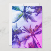 Roze & Paarse Tropische Strand Zonsondergang Verja Kaart (Achterkant)