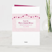 Roze & paarse Trouwtaart Felicitatiekaart Kaart (Achterkant)