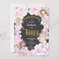 Roze paarse tuin met betoverende fee, derde verjaa