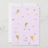 Roze Paarse tuin, vaardig bos Invitat Kaart (Achterkant)