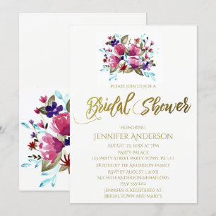 Roze Paarse Tulip Floral Bouquet Vrijgezellenfeest Kaart