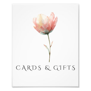 Roze Paarse Tulp Elegante Kaarten & Cadeaus Bord Foto Afdruk