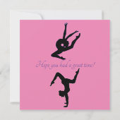 Roze & Paarse Turnen Bedankkaart (Achterkant)