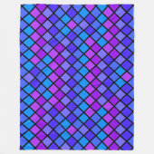 Roze Paarse Turquoise Mosiac Fleece Deken (Voorkant)