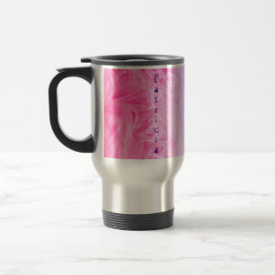 Roze Paarse typografie Eenvoudige moderne naam Mon Reisbeker