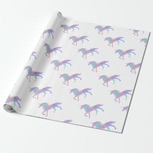 Roze Paarse Unicorn Magical Cadeaupapier