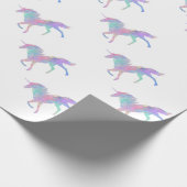 Roze Paarse Unicorn Magical Cadeaupapier (Hoek)