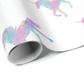 Roze Paarse Unicorn Magical Cadeaupapier (Rol Hoek)