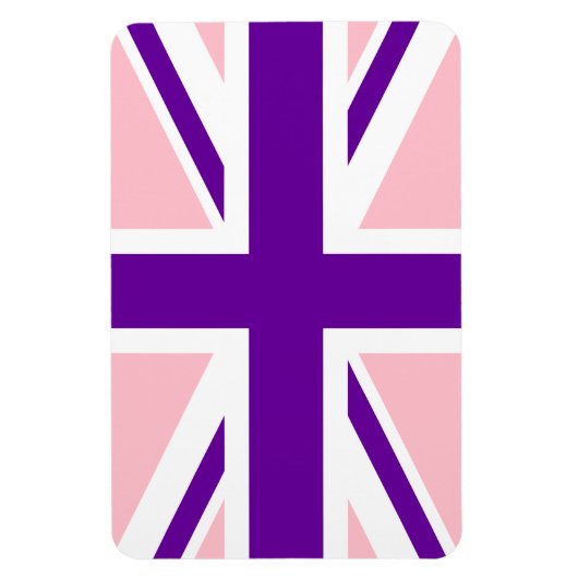 Roze Paarse UniJack Magneet (Verticaal)