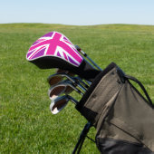 Roze & Paarse Union Jack/Vlag Golfheadcover (Insitu)