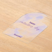 Roze - Paarse Valentijnsdag Acryl Uitnodigingen (Laagn)