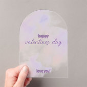 Roze - Paarse Valentijnsdag Acryl Uitnodigingen (Insitu (Draagbaar))