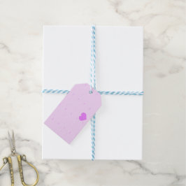 Roze - Paarse Valentijnsdag Cadeaulabel
