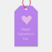 Roze - Paarse Valentijnsdag Cadeaulabel (Voorkant)