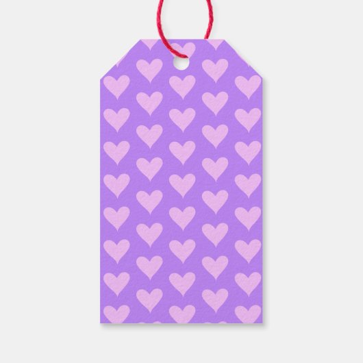 Roze - Paarse Valentijnsdag Cadeaulabel (Achterkant)