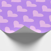 Roze - Paarse Valentijnsdag Cadeaupapier (Hoek)
