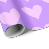 Roze - Paarse Valentijnsdag Cadeaupapier (Rol Hoek)