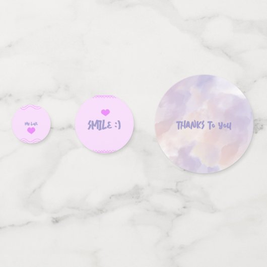 Roze - Paarse Valentijnsdag Confetti (Voorkanten)