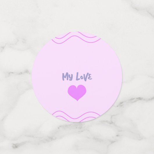 Roze - Paarse Valentijnsdag Confetti (Kleine voorkant)