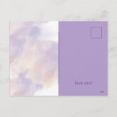 Roze - Paarse Valentijnsdag Feestdagenkaart (Achterkant)