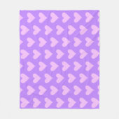 Roze - Paarse Valentijnsdag Fleece Deken (Voorkant)