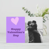 Roze - Paarse Valentijnsdag Kaart (Staand voorkant)