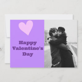 Roze - Paarse Valentijnsdag Kaart