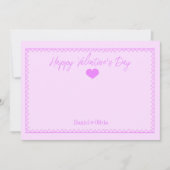 Roze - Paarse Valentijnsdag Kaart (Voorkant)