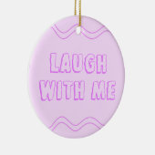 Roze - Paarse Valentijnsdag Keramisch Ornament (Rechts)