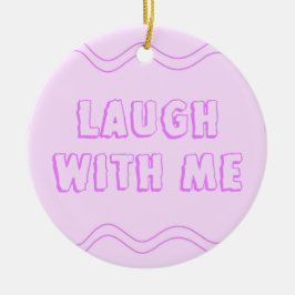 Roze - Paarse Valentijnsdag Keramisch Ornament