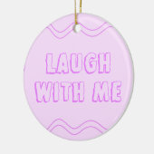 Roze - Paarse Valentijnsdag Keramisch Ornament (Links)