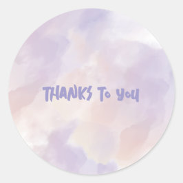 Roze - Paarse Valentijnsdag Ronde Sticker
