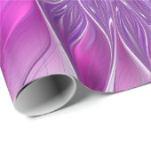 Roze Paarse ventilatorpassie Abstract fractal Art Cadeaupapier (Rol Hoek)