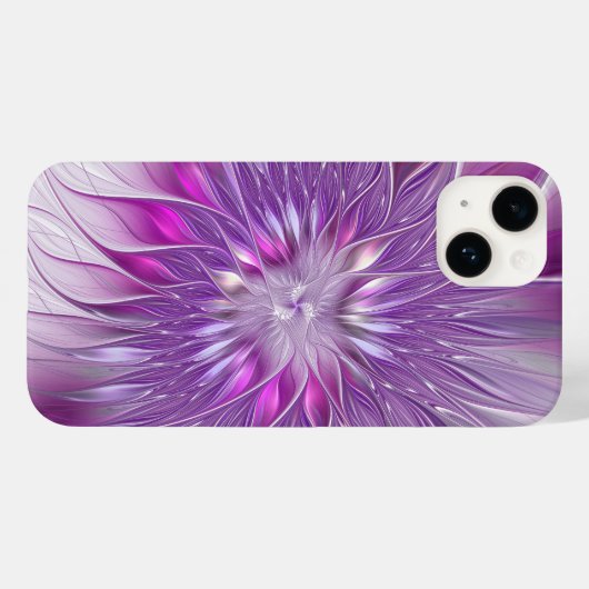 Roze Paarse ventilatorpassie Abstract fractal Art Case-Mate iPhone Case (Achterkant (horizontaal))