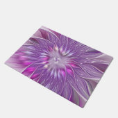 Roze Paarse ventilatorpassie Abstract fractal Art Deurmat (Schuin)