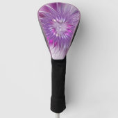 Roze Paarse ventilatorpassie Abstract fractal Art Golfheadcover (Voorkant)