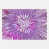 Roze Paarse ventilatorpassie Abstract fractal Art Inpakpapier Vel (Voorkant 3)