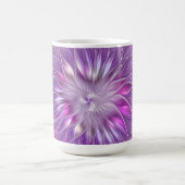 Roze Paarse ventilatorpassie Abstract fractal Art Koffiemok (Center)